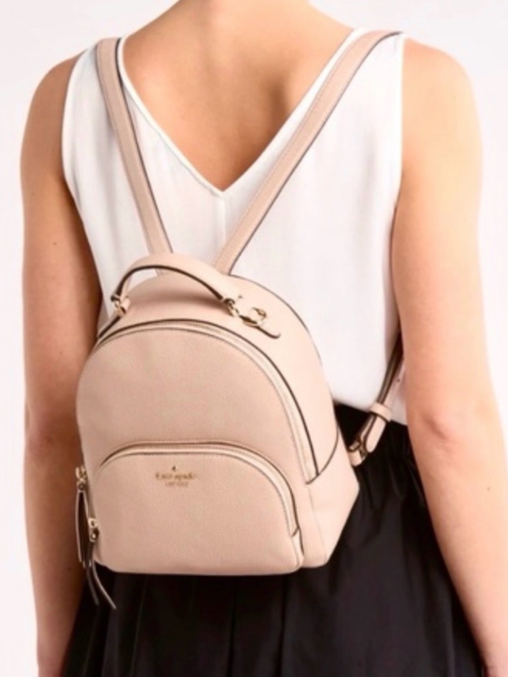 kate spade Blush Pink Pebbled Leather Mini Backpack